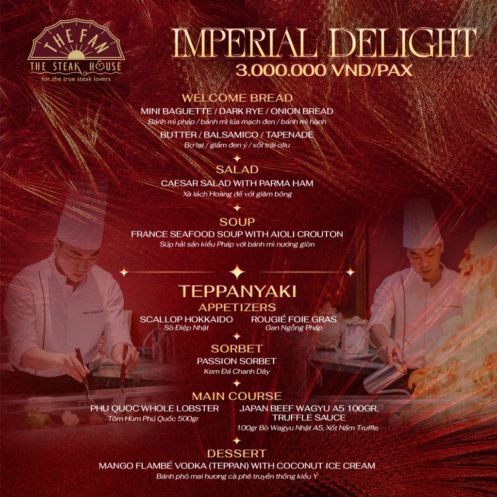 Imperial Delight Menu