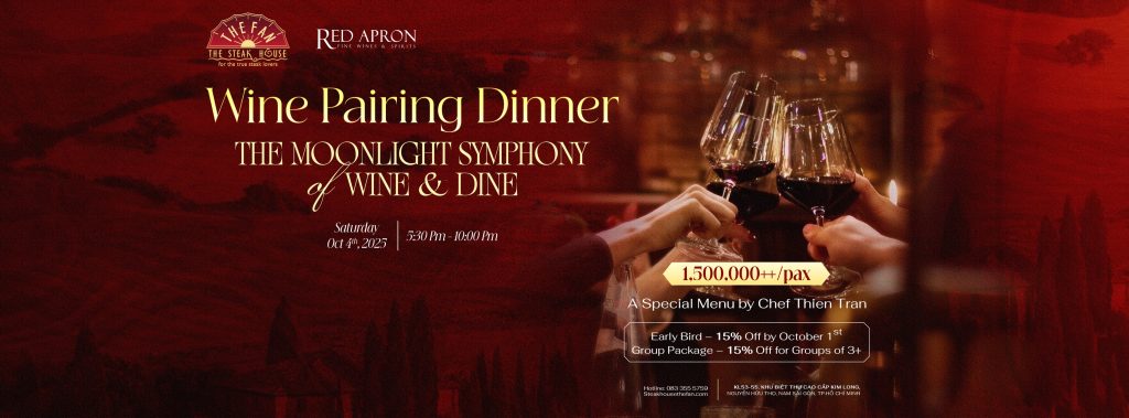 The Moonlight Symphony of Wine & Dine – Wine Pairing Dinner tại The Fan